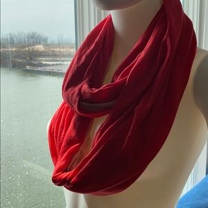 Red and tan uni scarf. SS-2.